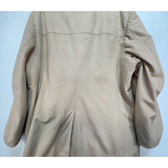 Vintage Stratojac Strato-Suede Mens Flannel Trench Coat Size 46 Beige Pockets - Picture 11 of 15